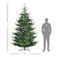 9 ft Realistic Pine Hinged Christmas Tree – 1939 Branch Tips, Steel Base, Auto Open Design for Holiday Decor 2024