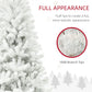 6ft Unlit White Artificial Christmas Tree with 1000 Branch Tips, Auto Open Design, Steel Base, Ideal Holiday Decor for Home & Office 2024