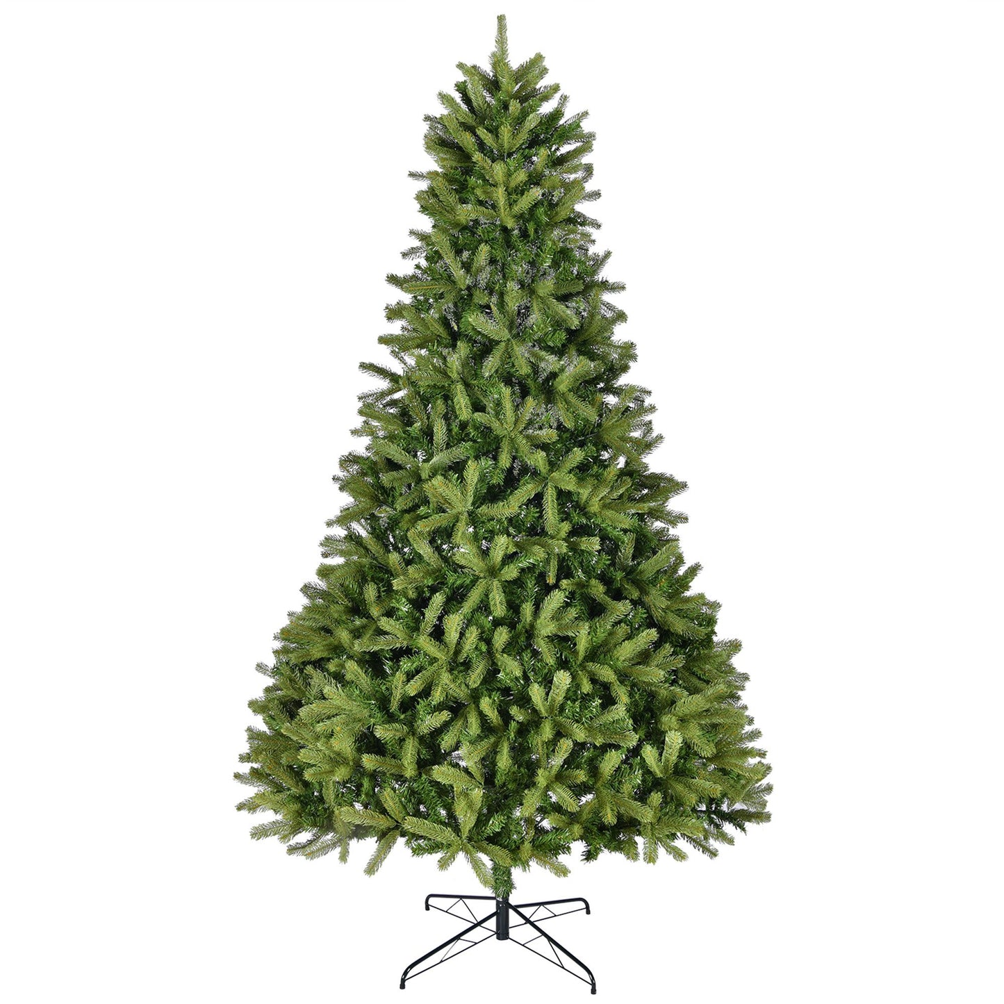 9Ft Realistic Artificial Spruce Christmas Tree – Unlit with 2576 Branch Tips, Easy Assembly with Foldable Metal Stand, Perfect Holiday Decor 2024