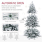 6ft Snow-Flocked Christmas Tree – Realistic Holiday Decor for Home & Office, Perfect for Christmas 2024