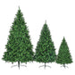 Set of 3 Pre-Lit Green Pine Artificial Christmas Trees - 4FT, 6FT, 8FT with 820 Warm LED Lights, Perfect Holiday Decor for Home & Office