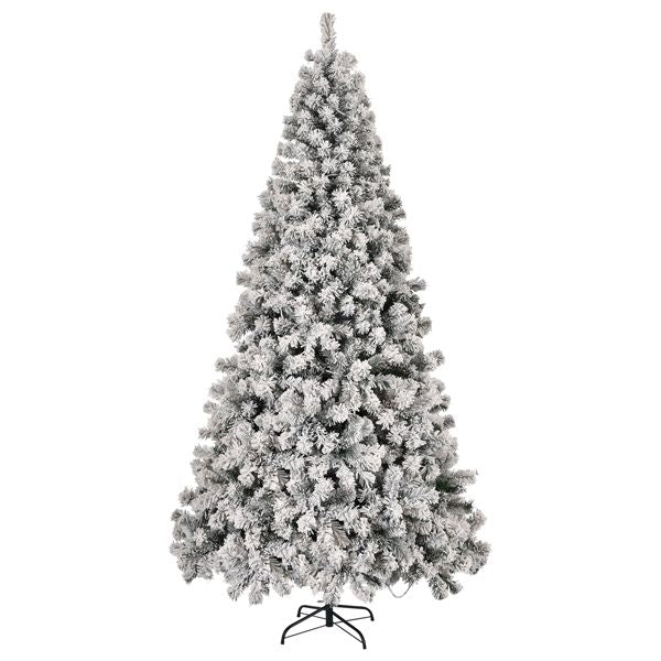 8 FT Snow-Flocked Pre-Lit Christmas Tree with 500 LED Lights & Remote Control – Perfect Holiday Decor for Home & Office 2024