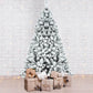 9ft Snow-Flocked Fireproof PVC Artificial Christmas Tree with Hinged Design - Eco-Friendly Holiday Decor 2024