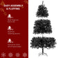 7.5 ft Black Tie Christmas Tree – 2500 Branches, Perfect Holiday Decor for Festive Celebrations 2024