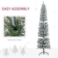 7 ft Snow-Flocked Pencil Christmas Tree – Realistic Holiday Decor for Small Spaces, Perfect for Christmas 2024