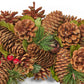 Natural Pine Cone Christmas Wreath – 18.5-inch Glitter Decor for Front Door, Holiday Decor 2024