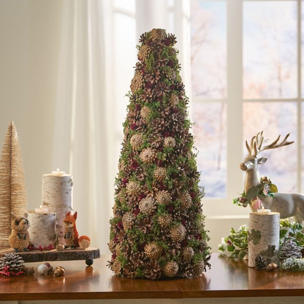 Pinecone Holiday Tabletop Christmas Tree – Festive Indoor Decor for Unique Celebrations 2024