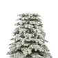 7.5ft Flocked Artificial Christmas Tree with 400 LED Lights - Customizable Holiday Decor for Homes and Offices