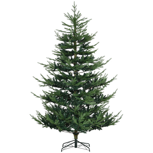 7.5 ft Realistic Pine Hinged Christmas Tree - Flame-Retardant Design for Home Holiday Decor 2024