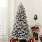 9 ft Snow-Flocked Artificial Christmas Tree with Warm White Lights - Realistic Holiday Decor for Home 2024