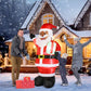 7 FT Inflatable Black Santa Claus Holding Gift – LED Lighted Yard Decoration, Funny Holiday Decor for Outdoor Front Yard, Christmas 2024