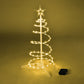 2 ft Lighted Spiral Christmas Tree with Warm White LEDs - Battery Operated Festive Decor for Holiday 2024