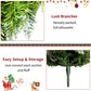 4 ft Pre-Lit Artificial Christmas Tree Set with LED Lights, Garland, Wreath & Entrance Trees for Festive Home Decor 2024