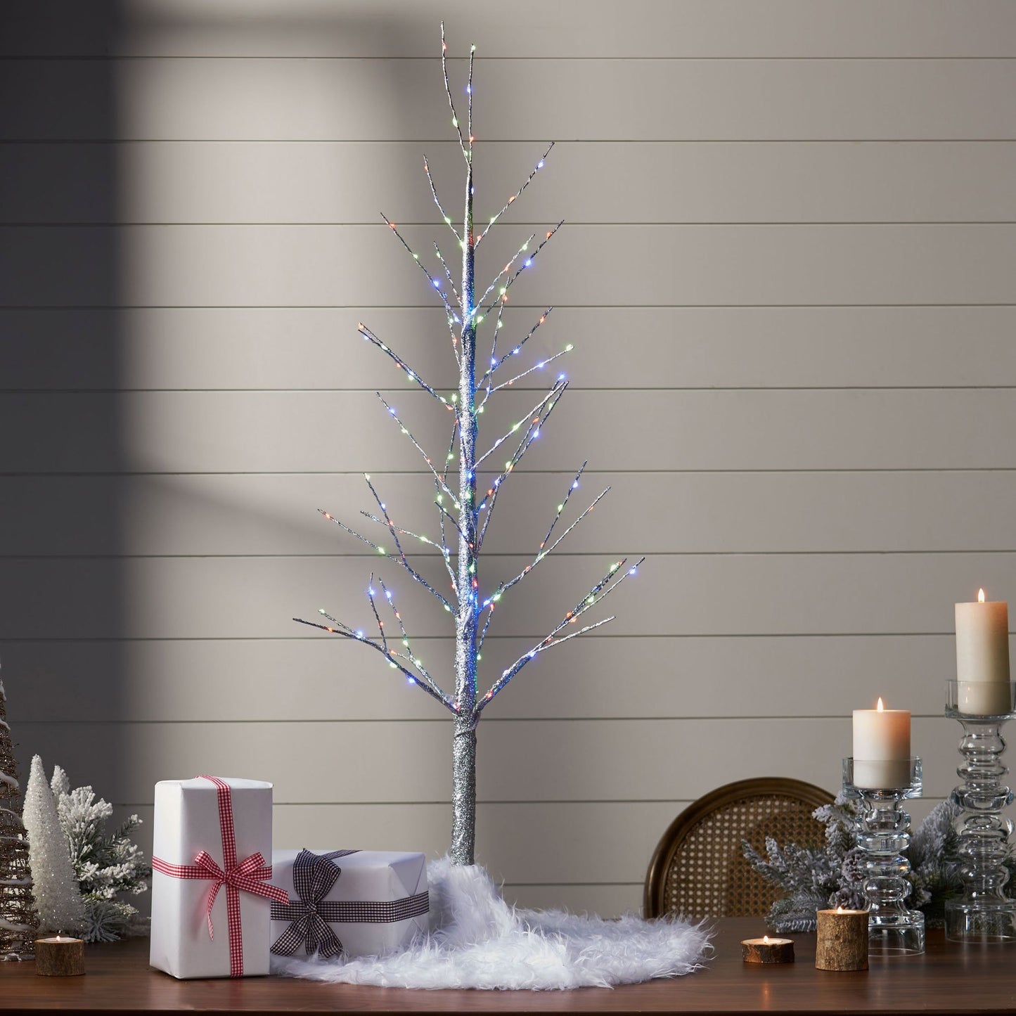 4FT Multi-Colored LED Paper Twig Tree for Eco-Friendly Holiday Decor 2024