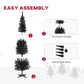 6' Slim Black Pencil Christmas Tree - 390 Realistic Branch Tips, Ideal for Holiday Decor 2024