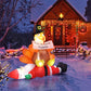 Funny 4.9 FT Inflatable Turkey on Santa Claus – LED Lit Outdoor Decoration for Lawn & Garden, Christmas 2024