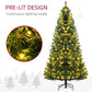 7.5 ft Pre-Lit Artificial Christmas Tree – Full and Lifelike Holiday Decor with 500 LED Lights, Perfect for Home and Office Christmas 2024