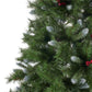 7 ft Frosted Christmas Tree with Pine Cones and Red Berries – Elegant Holiday Decor for Home, Christmas 2024