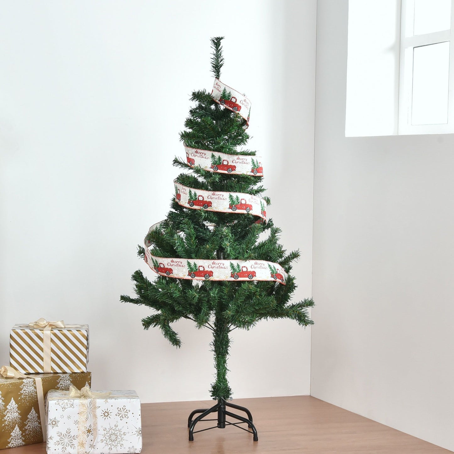 4 ft Realistic Artificial Christmas Tree with 200 Branch Tips – Festive Holiday Decor for Home & Office Christmas 2024