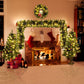 4-Piece Pre-Lit Christmas Tree Set with Realistic Garland, Wreath, and Entrance Trees for Festive Holiday Decor 2024