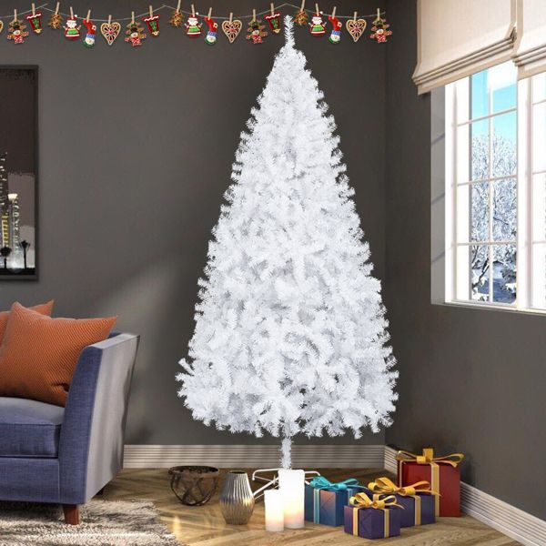 8ft Snow-Flocked Pre-Lit Christmas Tree with 1349 Branches - Festive Holiday Decor for Home & Office 2024