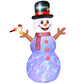 Inflatable Snowman with LED Lights – 65" Tall, Colorful Rotating Design, Outdoor Safe, Christmas Decor 2024