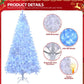 9 FT Pre-Lit White Christmas Tree – Realistic Hinged Pine with 650 LED Lights & Remote Control, Perfect Holiday Decor for Home & Office 2024