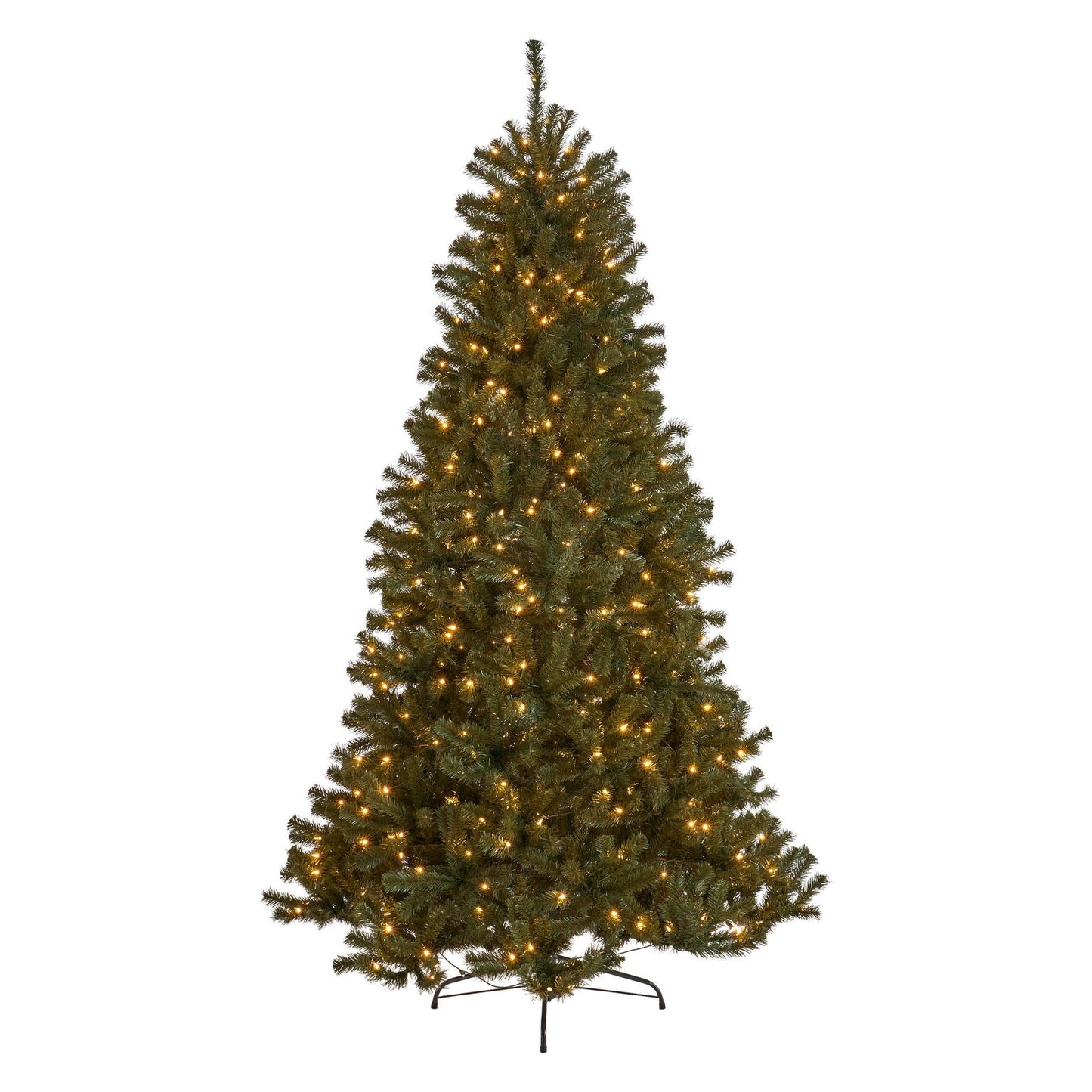 7 ft Pre-Lit Hinged Christmas Tree with 500 Clear Lights – Realistic Holiday Decor for Home & Office, Christmas 2024