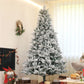 7.5 ft Snow-Flocked Pre-Lit Christmas Tree with Warm White Lights – Ideal Holiday Decor for Home & Office Christmas 2024