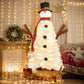 4 ft Pre-Lit Snowman Christmas Tree with 100 LED Lights – Cute Artificial Holiday Decor for Home & Office Christmas 2024