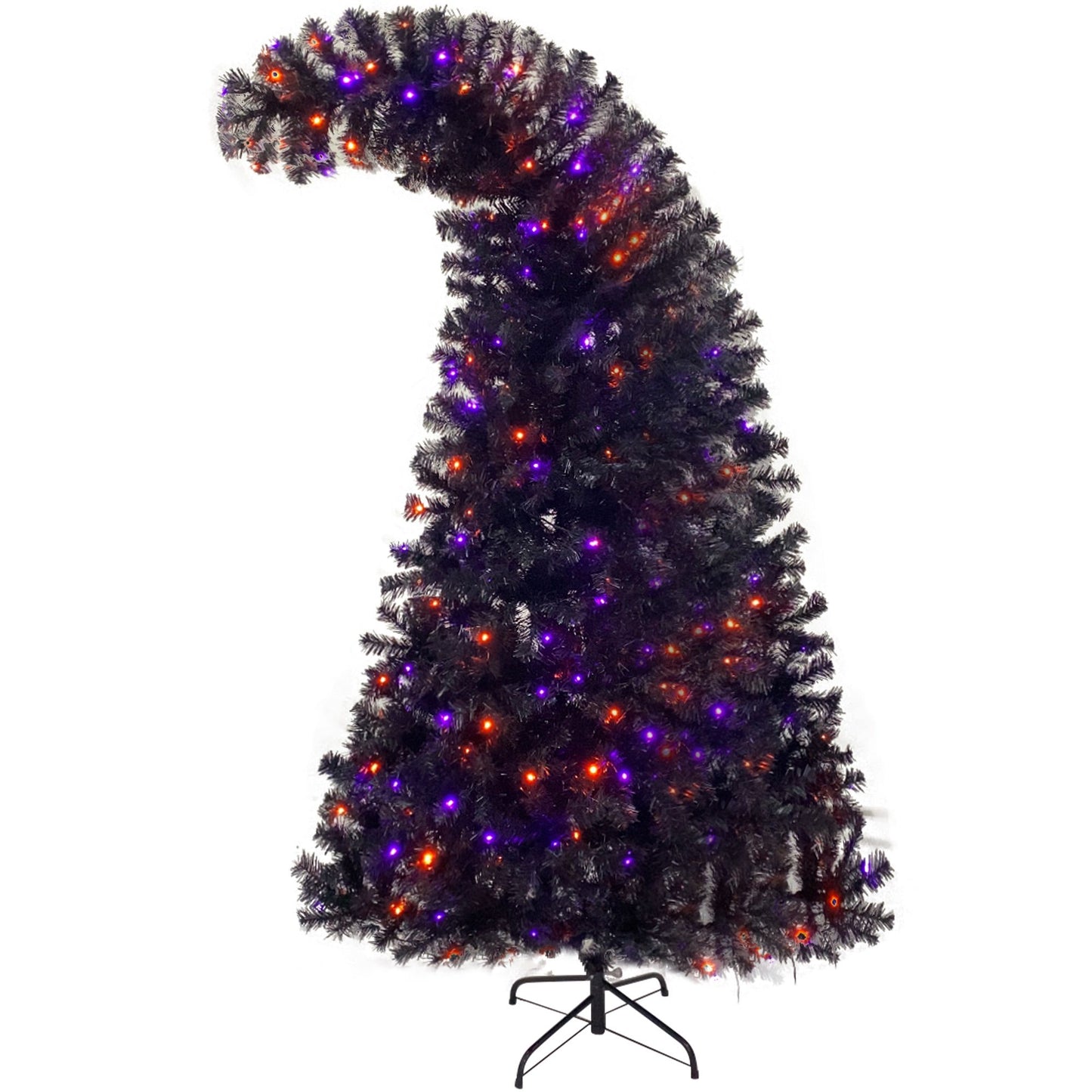 6FT Bendable Grinch Style Artificial Christmas Tree – Pre-Lit with 250 Warm LED Lights, Ideal Holiday Decoration for Christmas 2024