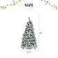 Snow-Flocked 6FT Pre-Lit Christmas Tree with 250 LED Lights, 403 Branch Tips & Pine Cones - Perfect Holiday Decor for Homes & Offices