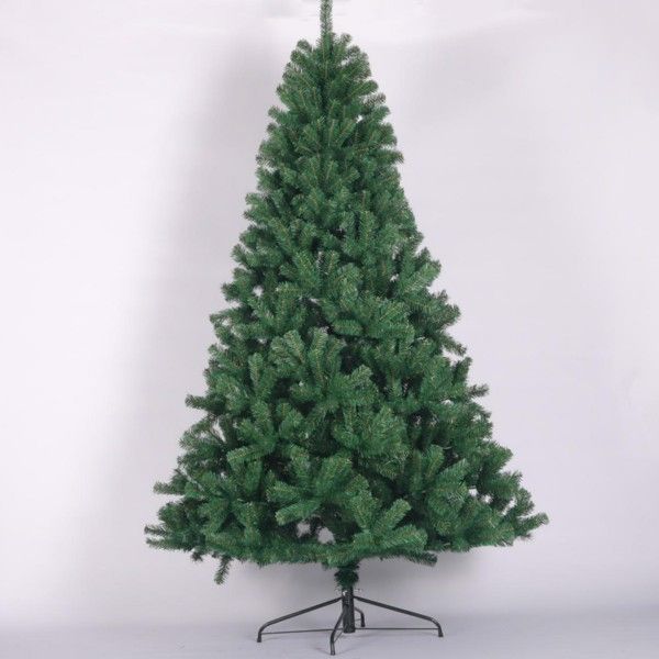 8ft Full Spruce Artificial Christmas Tree - Fluffy PVC Fir with Sturdy Metal Stand for Custom Holiday Decor