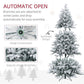 7 ft Snow-Flocked Christmas Tree – Realistic Indoor Holiday Decor with 1401 Tips for Festive Christmas 2024