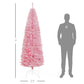 7 ft Slim Pink Douglas Fir Artificial Christmas Tree - 818 Realistic Branch Tips, Perfect for Small Spaces Holiday Decor 2024