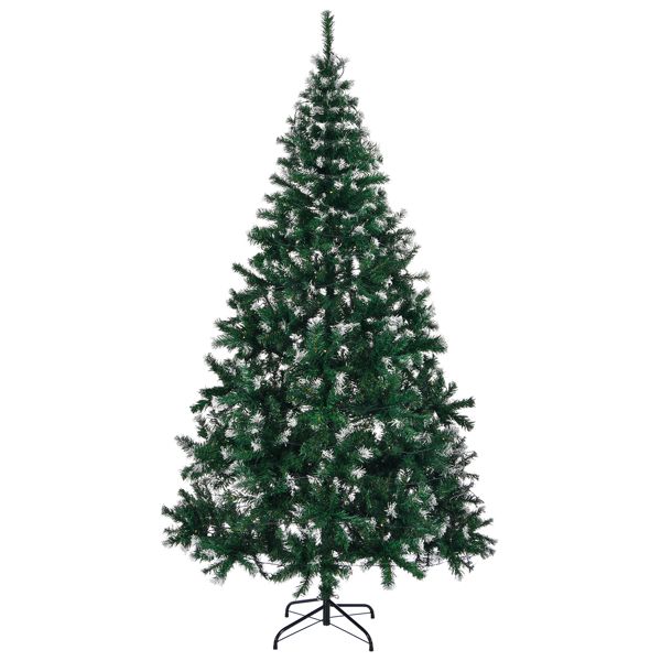 7 FT Snow-Flocked Artificial Christmas Tree - DIY 150 Warm LED Lights with Remote Control, Perfect Holiday Decor for 2024