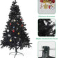 7 ft Black Artificial Christmas Tree with 17 Ornaments – Unique Holiday Decor for Christmas and Halloween 2024