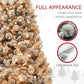 9 ft Snow-Flocked Artificial Christmas Tree with Warm White Lights - Realistic Holiday Decor for Home 2024