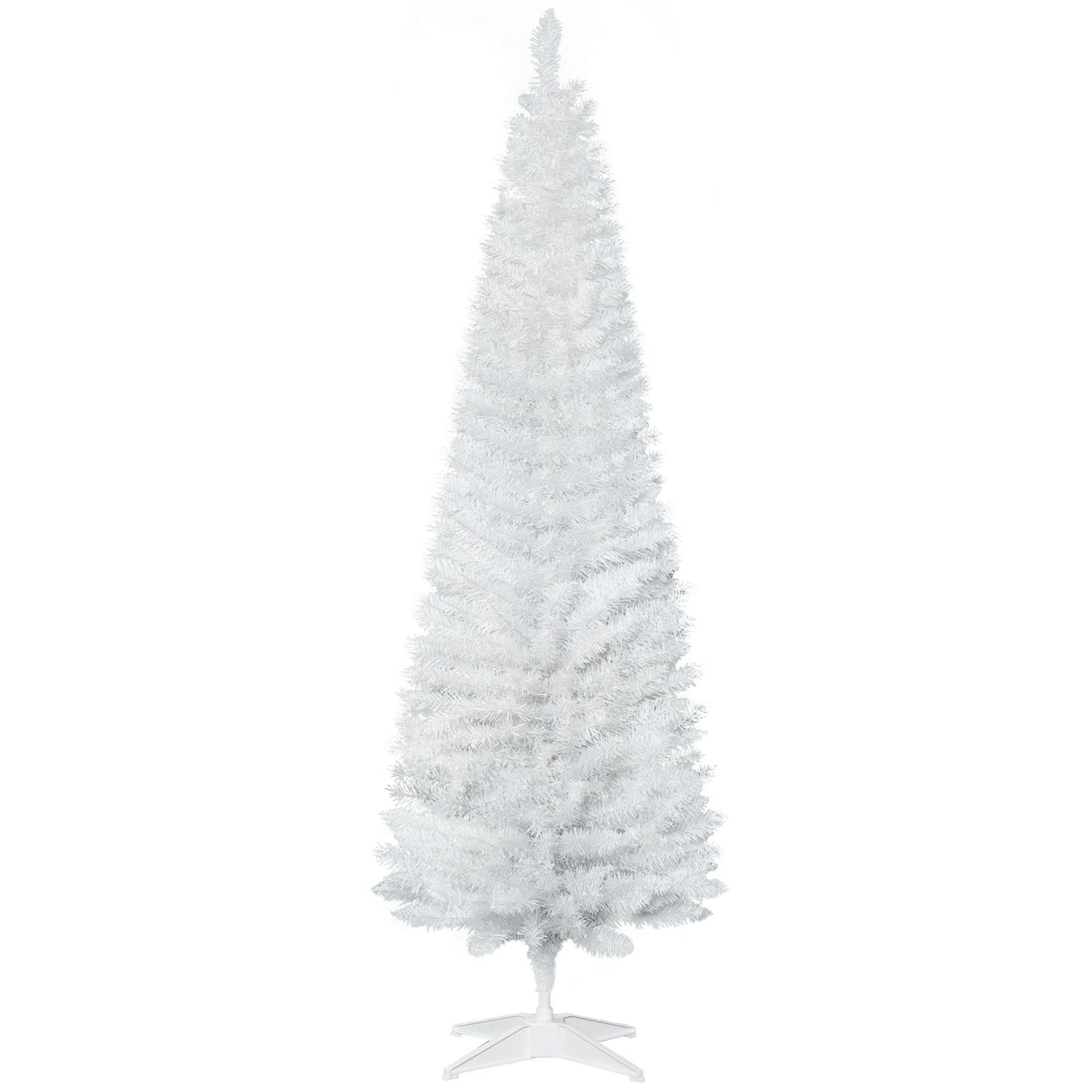 6' Slim Artificial Christmas Tree – Realistic White Pencil Design with 390 Branch Tips, Perfect for Holiday Decor 2024