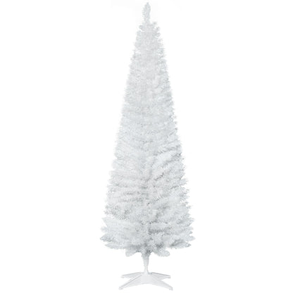 6' Slim Artificial Christmas Tree – Realistic White Pencil Design with 390 Branch Tips, Perfect for Holiday Decor 2024