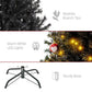 6 ft Pre-Lit Black Christmas Tree – Realistic Holiday Decor with 250 LED Lights, Perfect for Christmas 2024