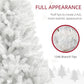 7.5 ft Realistic White Christmas Tree – Flame Retardant, Easy Setup for Indoor Holiday Decor 2024