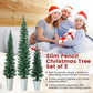 3 PCS Slim Pencil Artificial Christmas Tree Set – Lifelike Holiday Decor for Small Spaces, Perfect for Christmas 2024