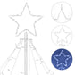 12FT LED Lighted Spiral Christmas Cone Tree with Star Finial - 8 Modes and Adjustable Brightness for Holiday Decor 2024