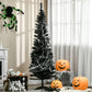 6' Slim Black Pencil Christmas Tree - 390 Realistic Branch Tips, Ideal for Holiday Decor 2024