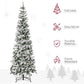 7.5 ft Snow-Flocked Artificial Pencil Christmas Tree – Realistic Indoor Holiday Decor for Christmas 2024