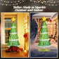 6FT Pre-Lit Christmas Tree with 200 Warm White LED Lights – Weather-Resistant Holiday Decor for Indoor & Outdoor Use 2024