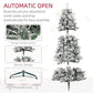 7.5 ft Snow-Flocked Pre-Lit Christmas Tree with Warm White Lights – Ideal Holiday Decor for Home & Office Christmas 2024