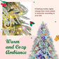 6FT Pre-Lit Snow-Flocked Christmas Tree with Colorful LED Lights – 790 Branch Tips, Perfect Holiday Decor for Home & Office 2024