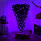 6 FT Pre-Lit Black Upside Down Christmas Tree with Purple Lights & Halloween Ornaments – Unique Holiday Decor for Spooky Festivities 2024